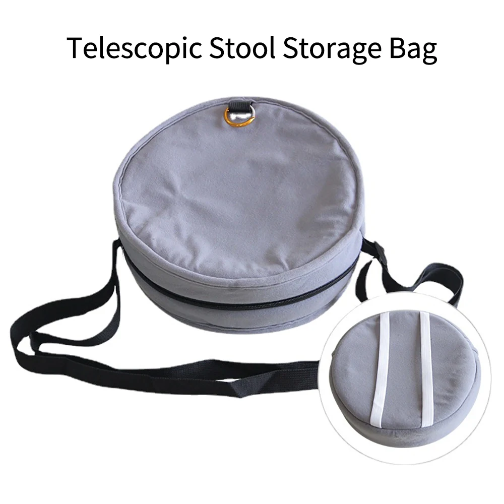 Stool Shoulder Bag Wide Application Telescoping Stool Pouch Soft Cushion Organization Telescoping Camping Folding Stool Bag