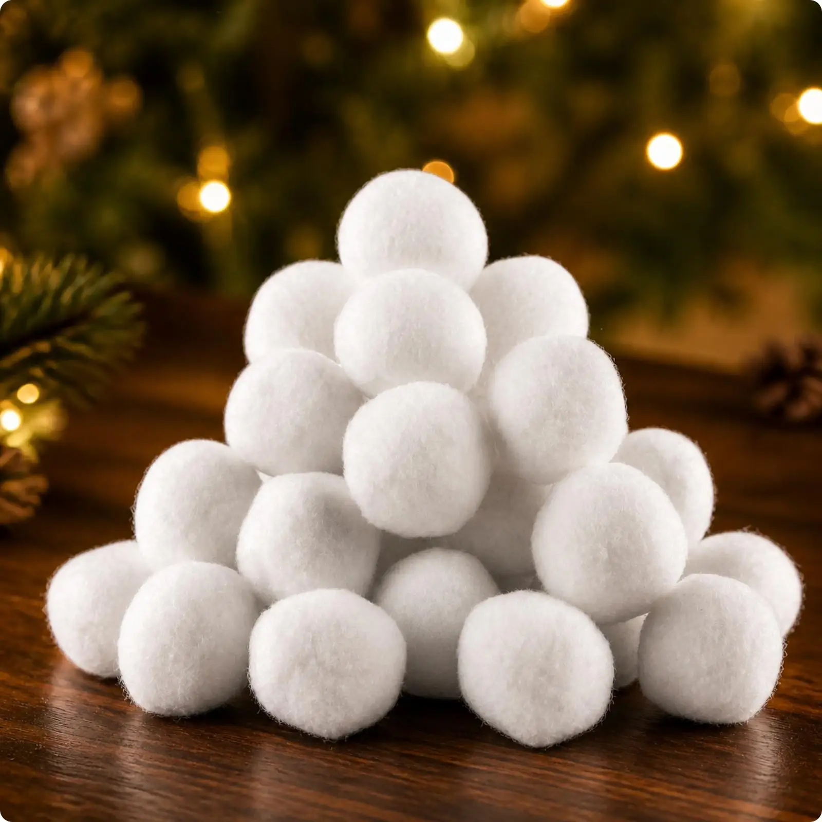 Indoor Snowball Fight Plaything 25 Pack Lightweight Fake Snow Balls for Children Holiday Party Decorations
