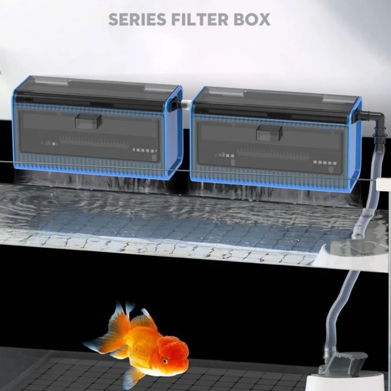 

Aquarium Hang On Filter Circulation System Filter Box Top Drip Box Fish Tank Submersible Pump Top Filtration Cartridge Internal
