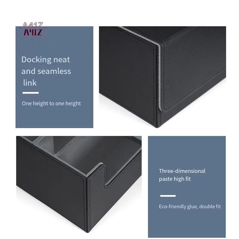 

A41Z-1 PCS 1800+ Card Deck Case For Trading Cards Top Side-Loading Deck Case Game Cards Box Black+Gray