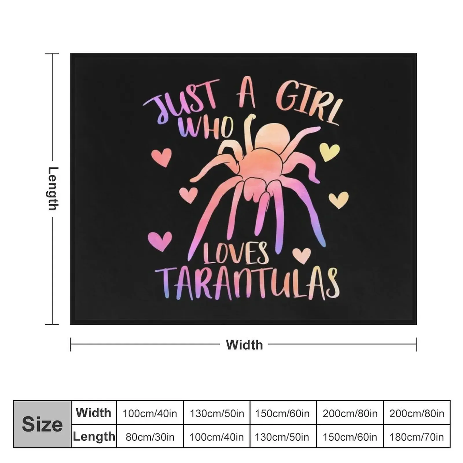 Just a Girl who loves Tarantulas Throw Blanket Soft Big Soft Thermal Kid'S Blankets