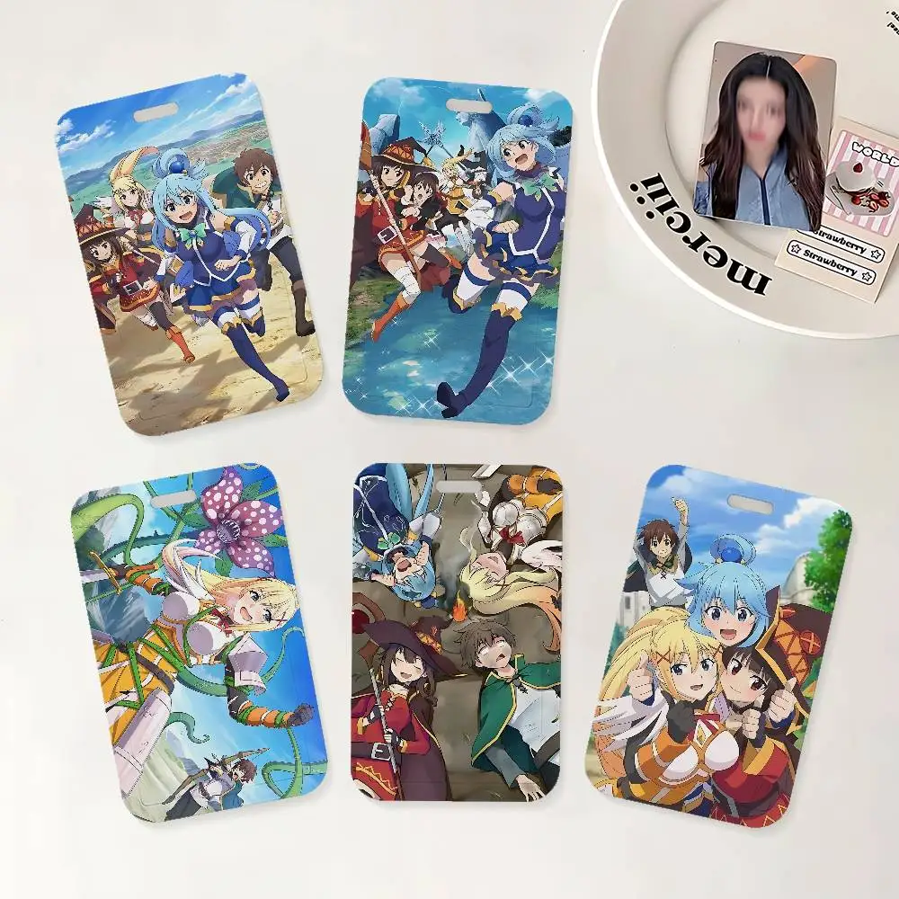 

Держатель для удостоверений Konosuba Gods Blessing On This Wonderful World с ремешком на шею для офиса, школы, для именных карт и удостоверений личности