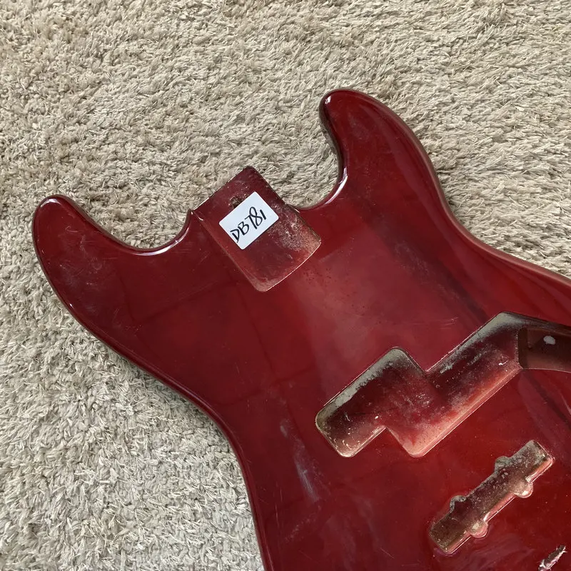 Wine Red Color 4 Strings Electric Bass Guitar Body  PJB Model Solid Wood DIY Replacement Part Stock Item DB781