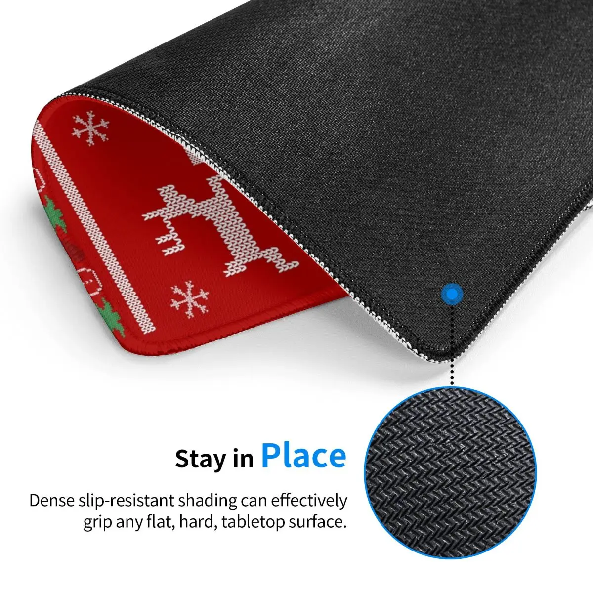 Férias de natal eu não sabe margo mouse pad teclado de computador tapete de mouse para jogos tapete de mesa de escritório