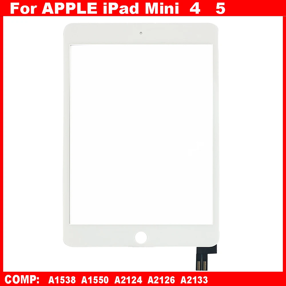 

AAA+Touch Screen For iPad Mini4 Mini5 A1538 A1550 A2124 A2126 A2133 MINI 4 5 Panel Digitizer Front Glass Replacement Parts