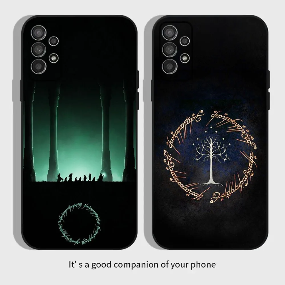 The L-Lord of the R-Rings Phone Case For Samsung Galaxy A13,A21s,A22,A31,A32,A52,A53,A71,A80,A91 Soft Black Cover