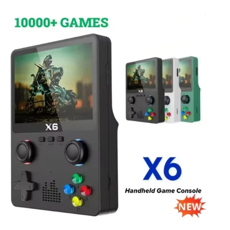 Handheld Gaming Consoles X6 Retro Game Player 3.5 Inch Hd Screen 3d Dual Joystick Portable Gaming Device For Home Entertainment