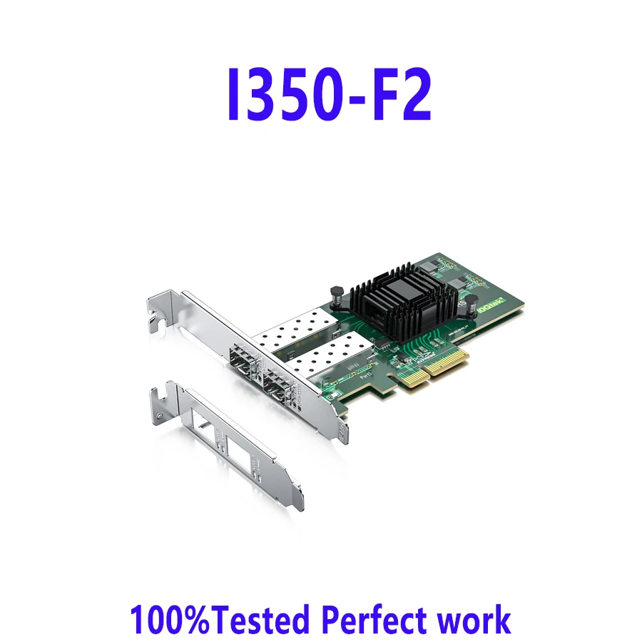 I350-F2 2Port SFP 10/100/1000M CharGpt 1350AM2 Gigabit Network Card PCI-E x4 NIC, New with 3Yr Warranty