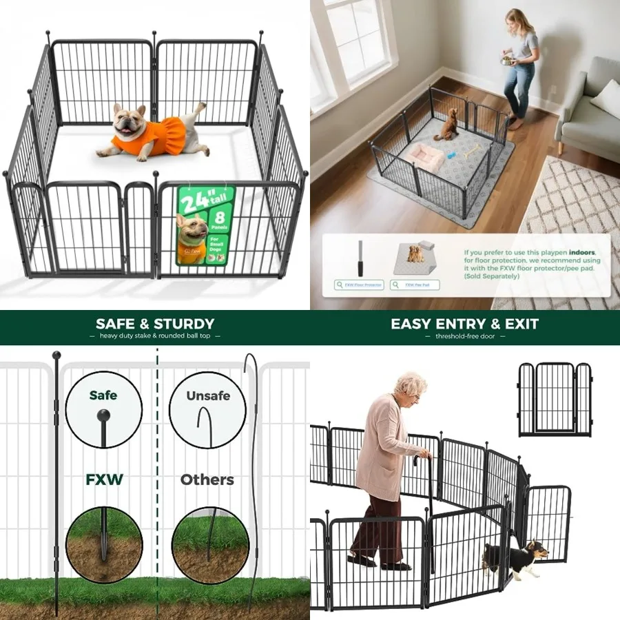 

Rollick Unleashed Dog Playpen for Indoor, Yard, RV Camping, inch for Small and Puppy Dogs, │Patented