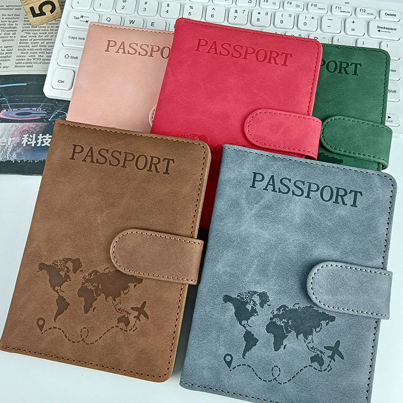 Color RFID Blocking Passport Card Holder Anti-Scan RFID Credit ID Card Holder Protector Theft Protection Travel Secure Wallet
