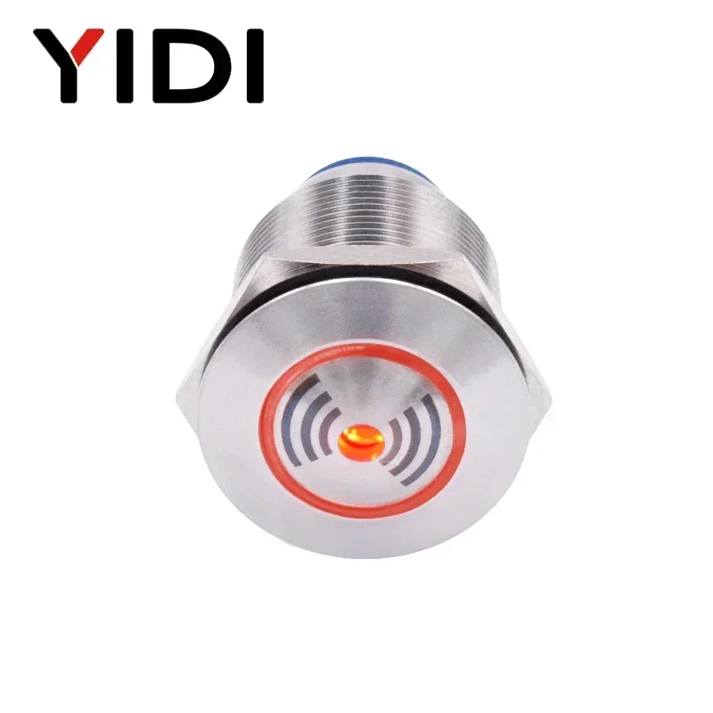 19mm 22mm Waterproof Loud LED Light Flash Buzzer Switch Stainless Steel 12V 24V 220V Indicator Red Lamp Alarm Warning Buzzer