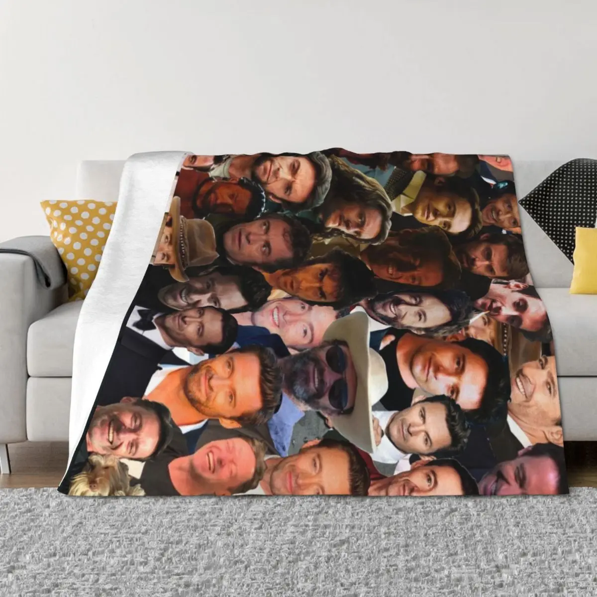 

Hugh Jackman Photo Collage 2 Throw Blanket for sofa Soft Plush Plaid blankets and throws Decorative Beds Blankets