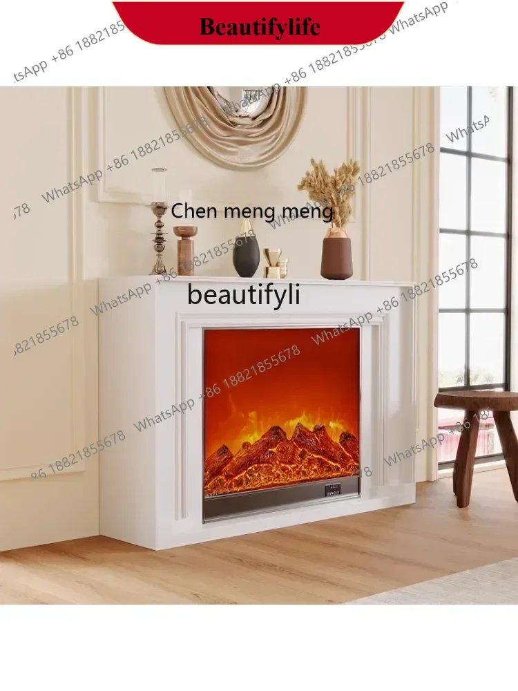 D178   fireplace decorative cabinet living room porch cabinet photo background wall American cabinet Nordic simulation fireplace