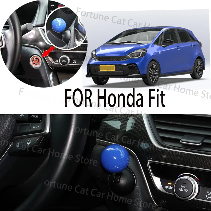 

FOR HONDA FIT car BUTTON START Modification of pull rod decorative ball All metal ball tie rod Circular decorative