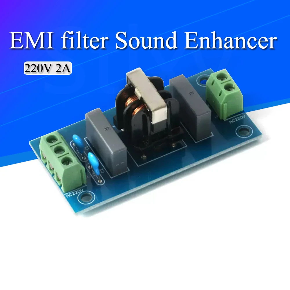 Stlxy EMI Filter Sound Booster Filter Socket 220V 2A EMI Filter Module Power Board
