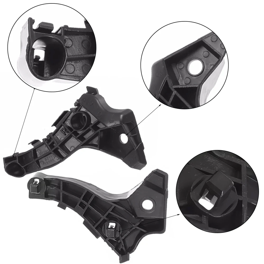 1 Pair Left Right Front Bumper Support Bracket Guide Retainer for Toyota Corolla 2004 2005 2006 52116-12380 52115-12420