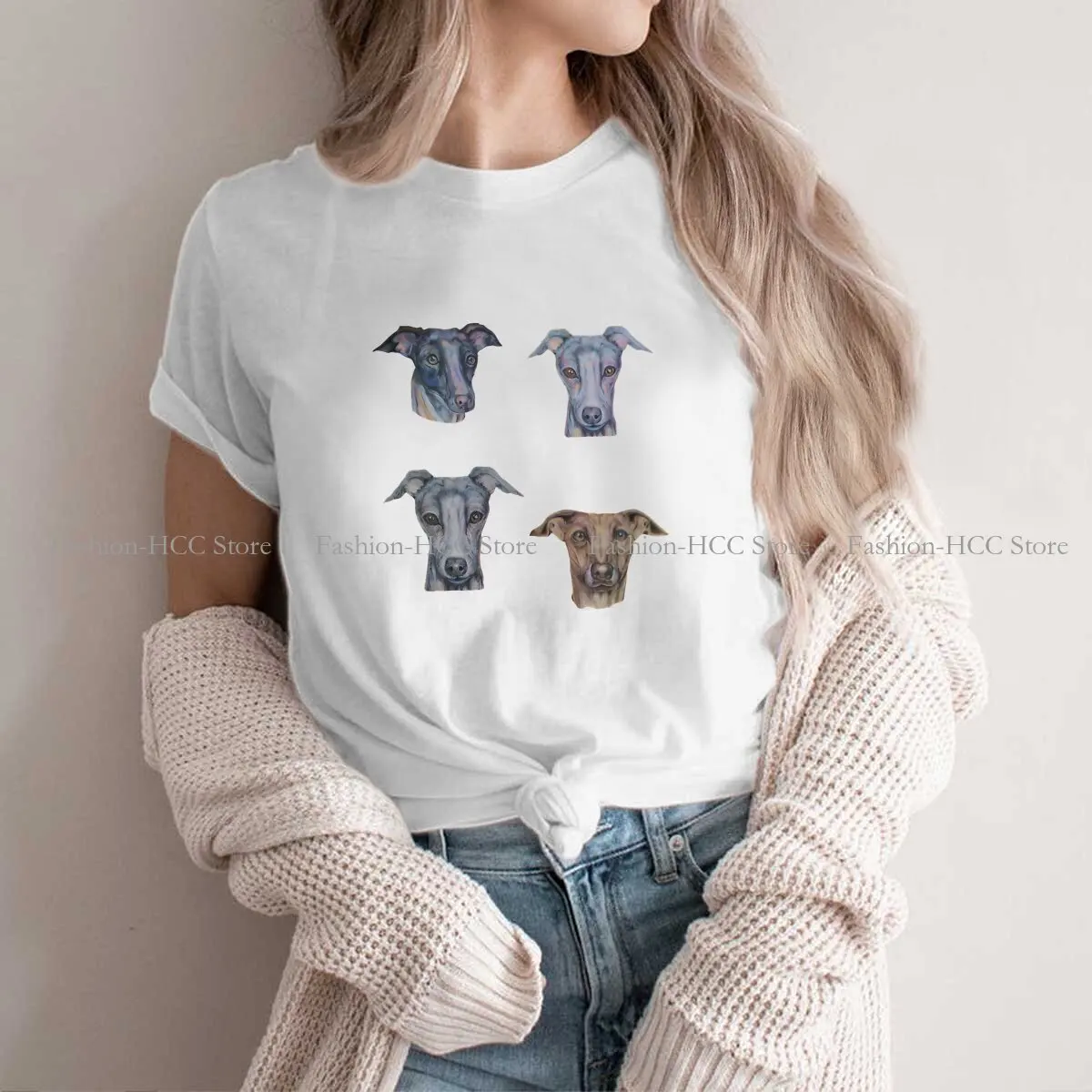 

Super Cute Style Polyester TShirt Greyhounds Dog Comfortable Hip Hop T Shirt