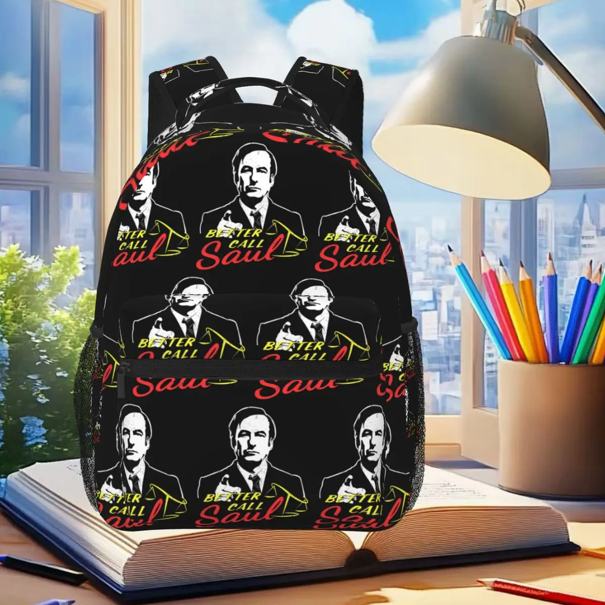 Better Call Saul Silhouette Sketch Backpack Student Boys Girls BookBag Kids School Bag Computer Shoulder Bags for Men Women