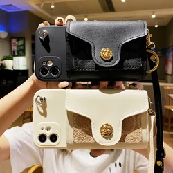 Leather Coin Purse Girl Wallet Card Case For Honor X8 X6 X7 50 60 70 7S 80 90 SE 8A 8X 9 9A 9C 9X Pro Lite GT Cover With Strap