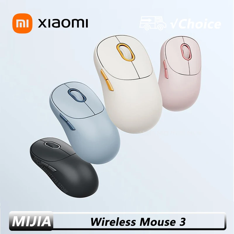 

Xiaomi Wireless Mouse 3 Colorful Bluetooth Dual Mode 2.4GHz Office Silent Ergonomic Optical Laptop Computer Soft-tone Keying