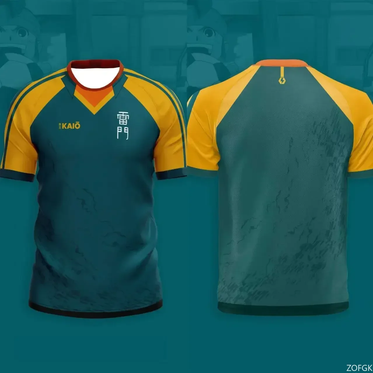 حار اليابان لكرة القدم أنيمي جيرسي Inazuma أحد عشر كايو الصبي الملابس الرياضية عارضة تنفس التجفيف السريع المتضخم التدريب اليومي