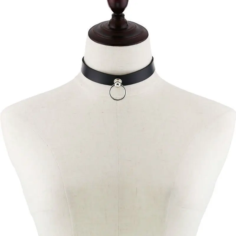 Anime tronçonneuse homme Reze Cosplay tour de cou collier en cuir PU Punk collier tirer anneau chaîne pendentif bijoux unisexe accessoires de fête