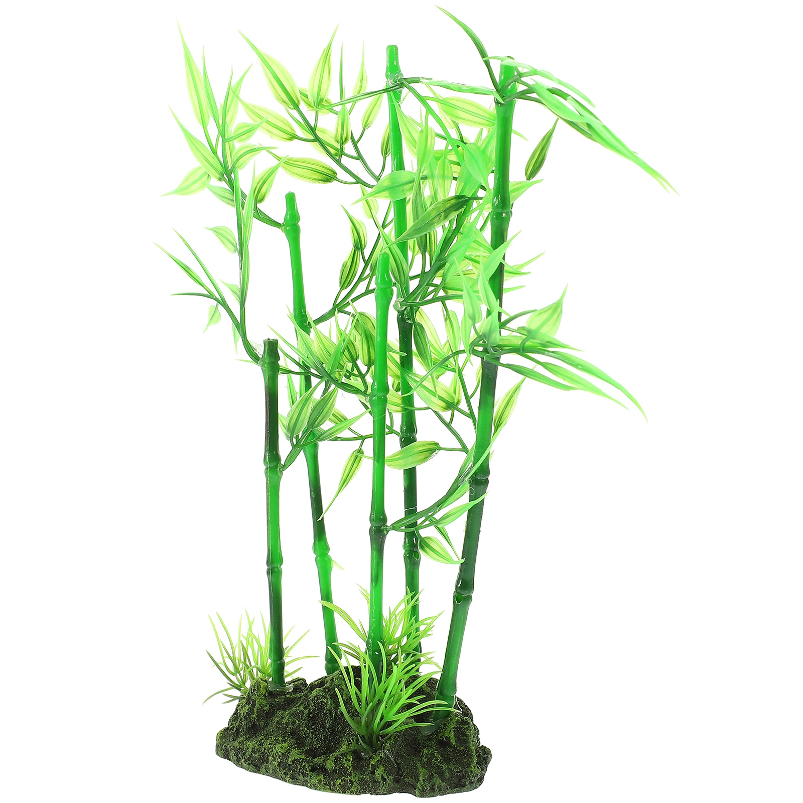 

Artificial Plant Decoration Mini Plastic Aquarium Plants Fish Tank Landscape Fake Bamboo Decor Long Term Use Safe Materials Easy