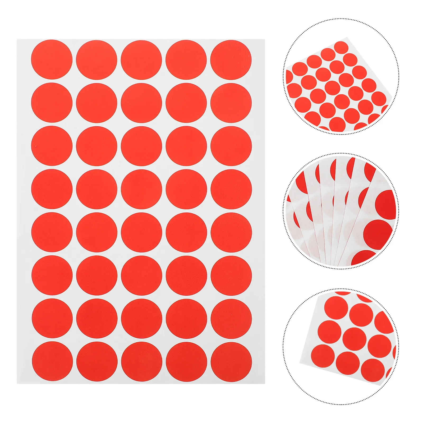 

10-Pack Red 25mm Circle Dot Stickers | Colorful Adhesive Labels for Classroom Activity, Student Homework Marking & Educational
