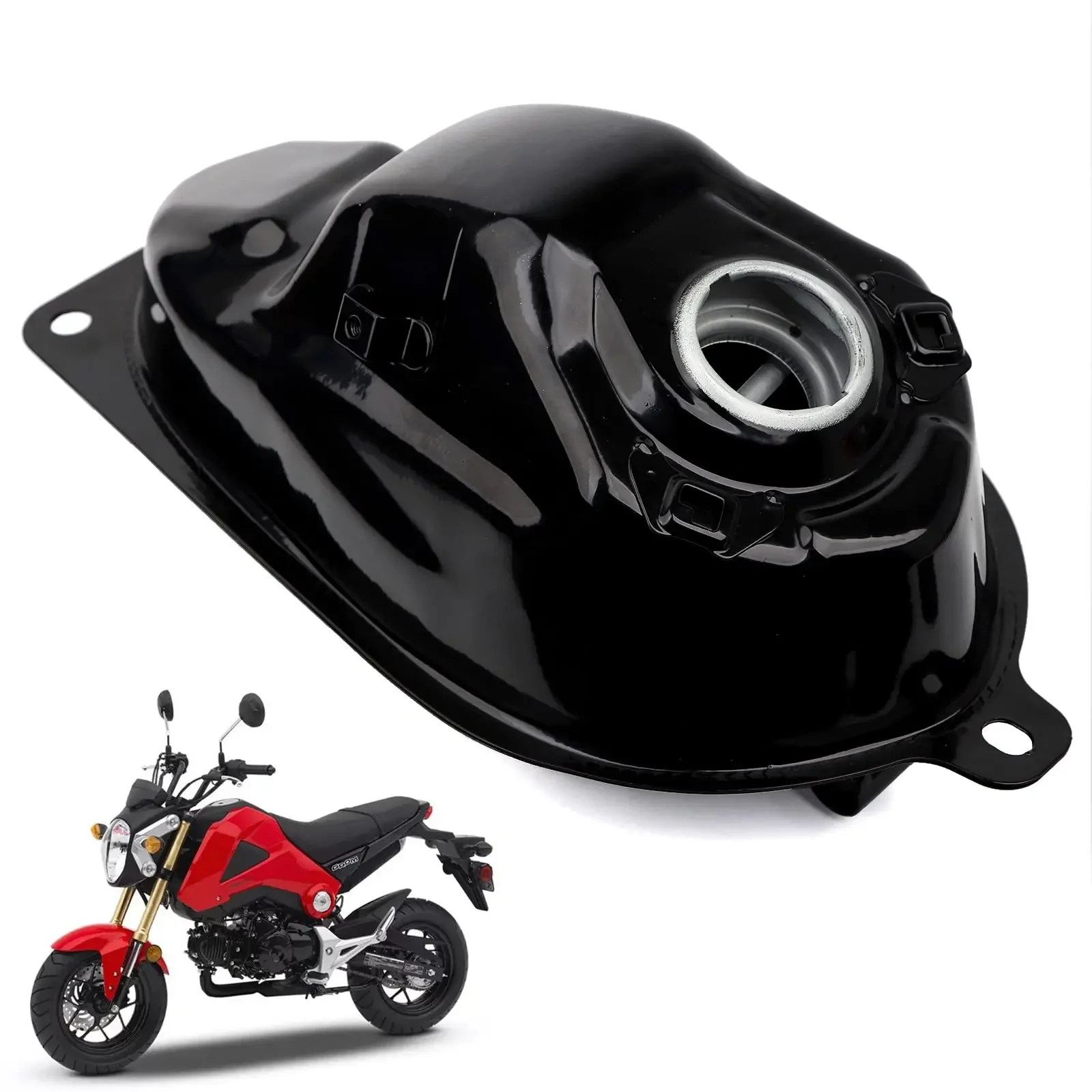 Motorcycle Gas Tank Compatible for2013 2014 2016EFI Honda Grom MSX 125 Black Fuel Tank