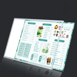 LED Crystal Illuminated Photo Frame Poster Lightbox Restaurant Menu Coffee Shop Board Table Counter Advertised Display