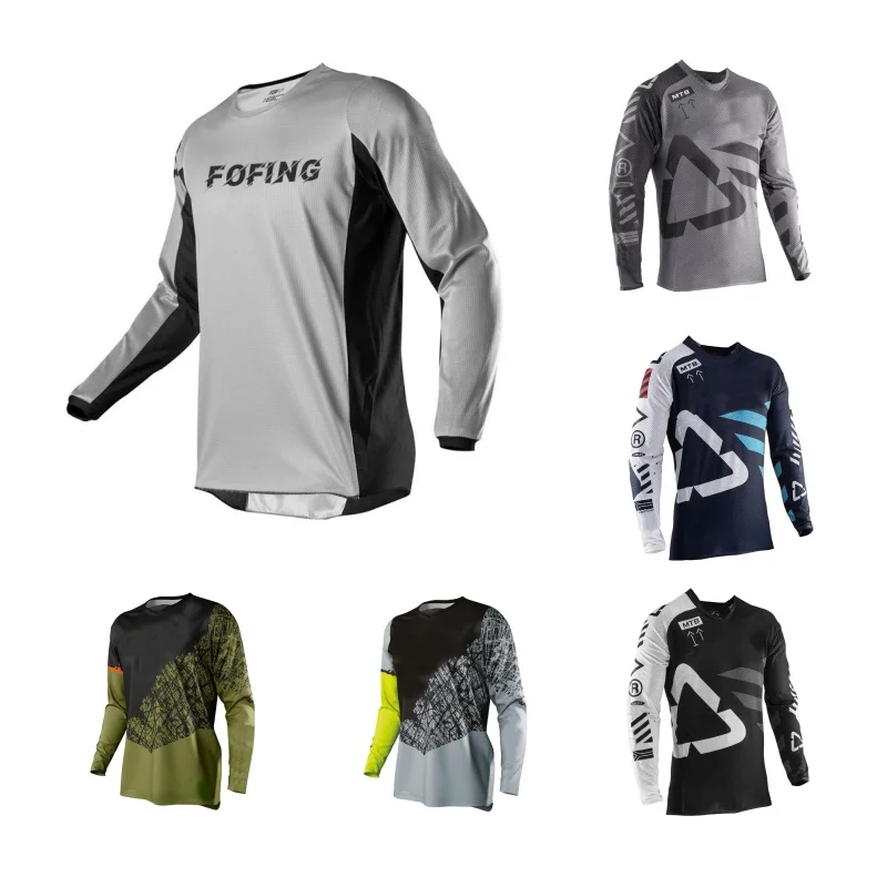 Athletic Long Sleeve Jersey Motocross Enduro MX Dirt Bike Motorcycle ATV Off Road MTB Downhill Racing Top