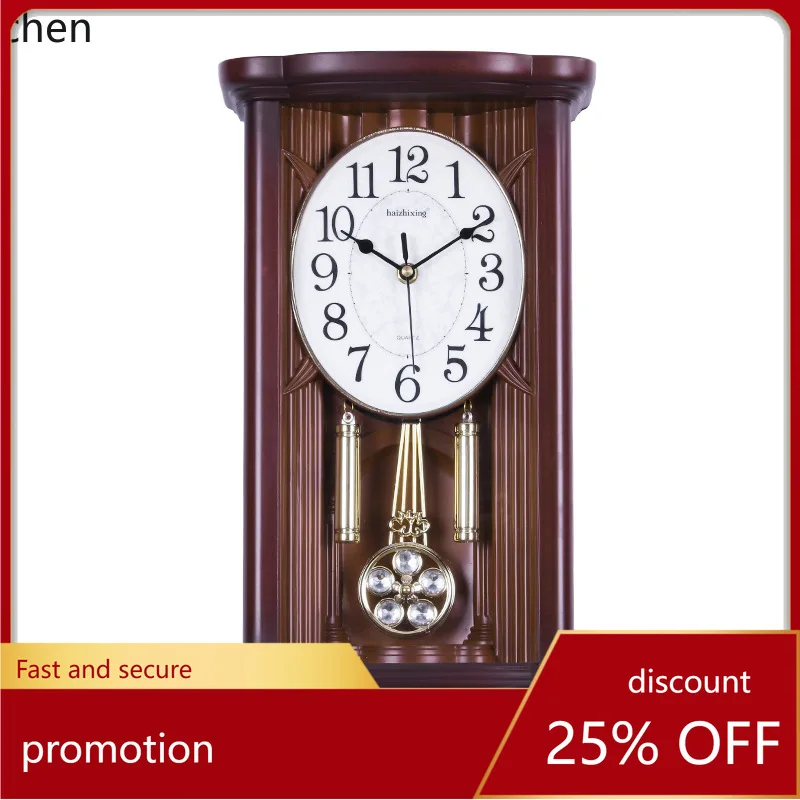 

ZML Large Vintage Table Clock High-End Retro Musical Clock Desktop Ornament with Time Telling Function