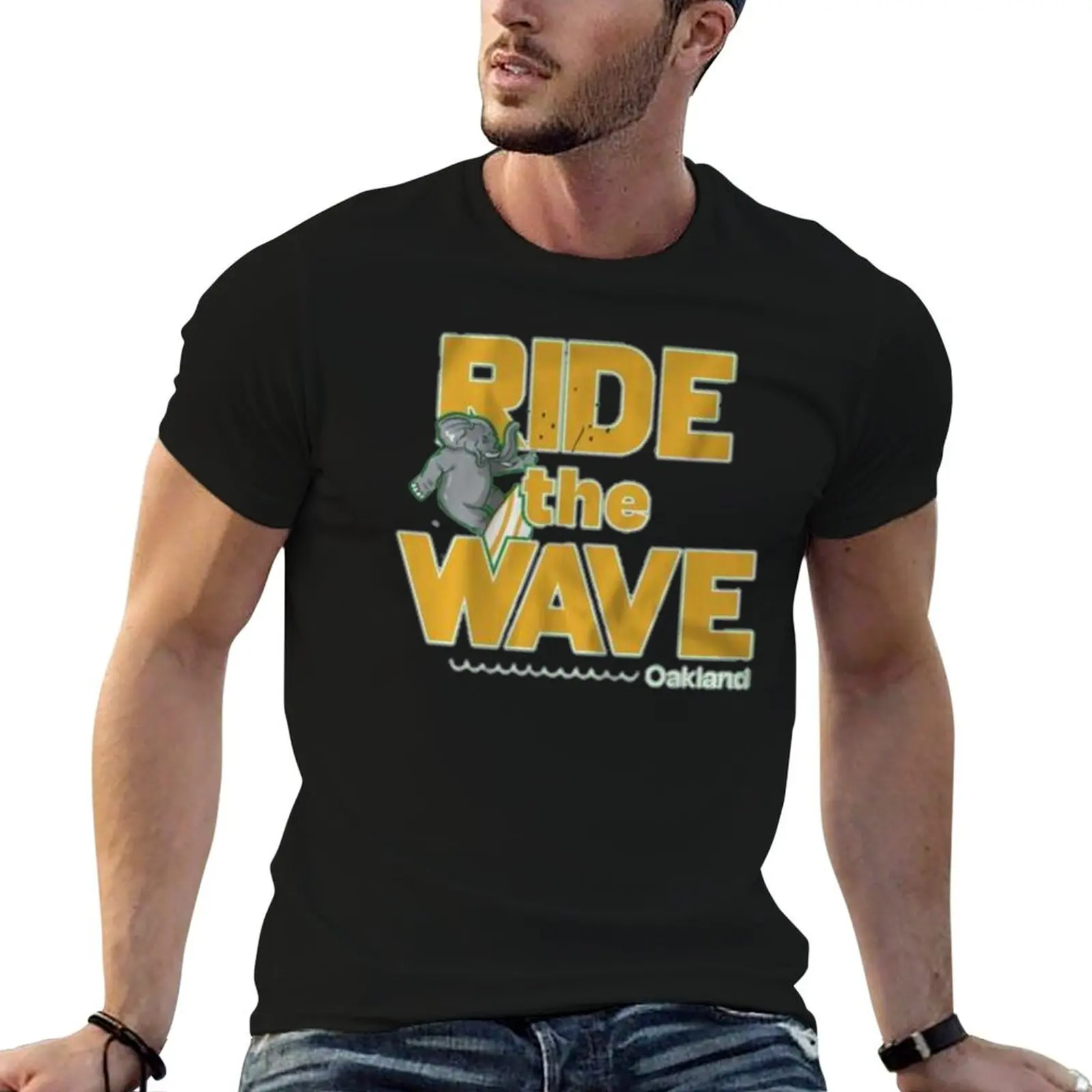 Ride the wave Oakland T-Shirt Louboutins topping black t shirts for men