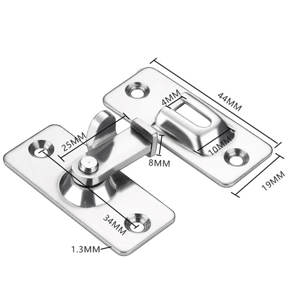 

4 Pcs Stainless Steel Pin 90 Degree Door Latch Security Barrel Bolt Sliding Doors Window Lock