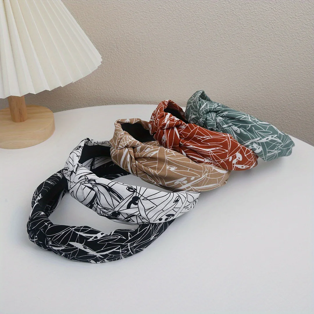 

French Knot Wide Headband Non-Slip High Crown Design Elegant Vintage Hair Hoop for Office Daily & Versatile Styling