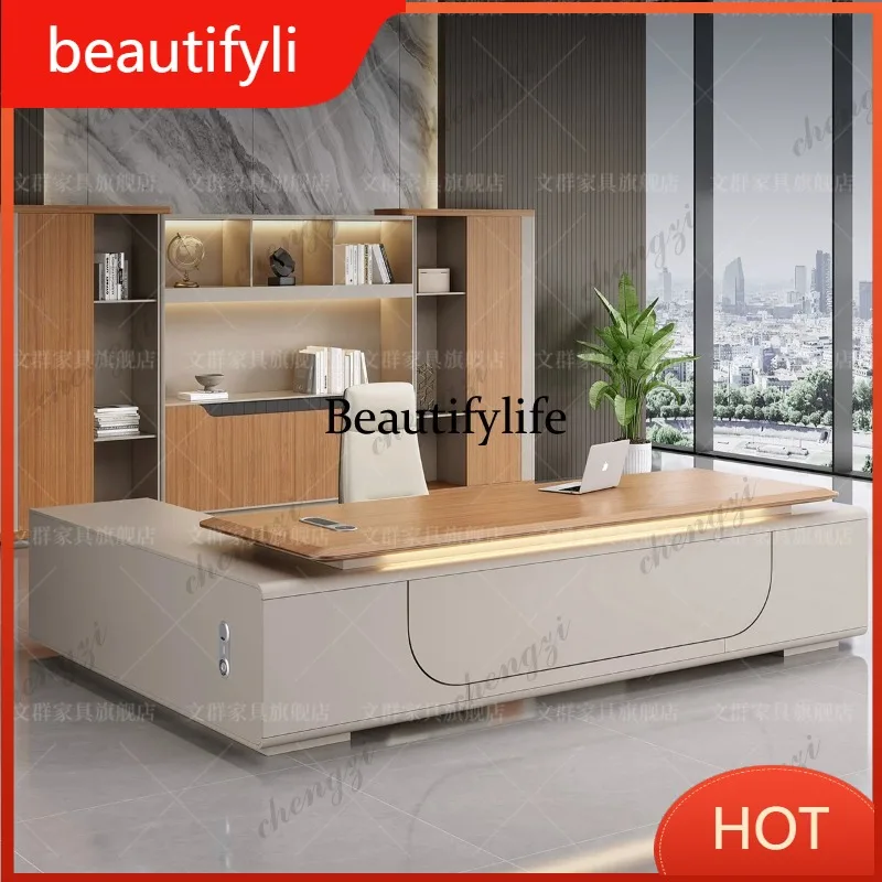 A139 General Manager's Office Leader Single President's Desk Combination High-end Boss's Desk Simple and Modern