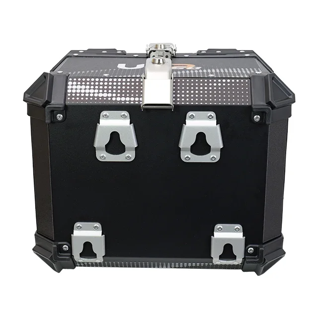 Caja trasera de aluminio para motocicleta de 45L, caja superior de entrega, pegatina de moda, accesorios para motocicleta, caja trasera