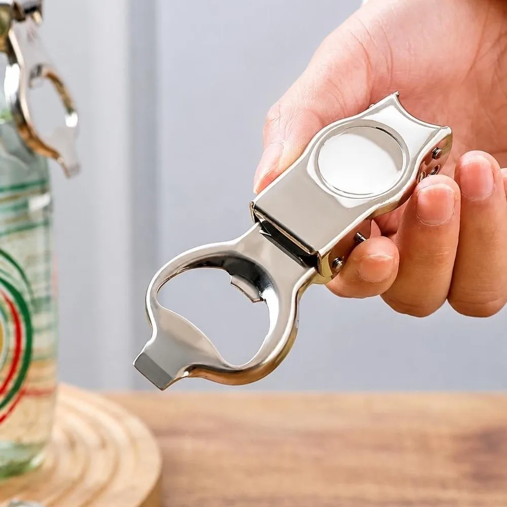 Multi Function Bottle Stopper Cap Air Tight Seal Leak Proof Bottle Sealing Cap Reusable Built-In Opener Folding Bottle Opener