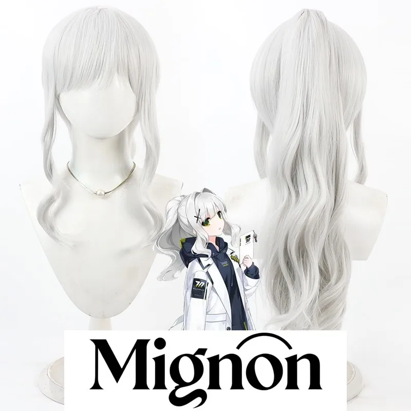 

Синий архив Onizuka Haru парик для косплея серебристо-белый съемный хвост подарок на Хэллоуин