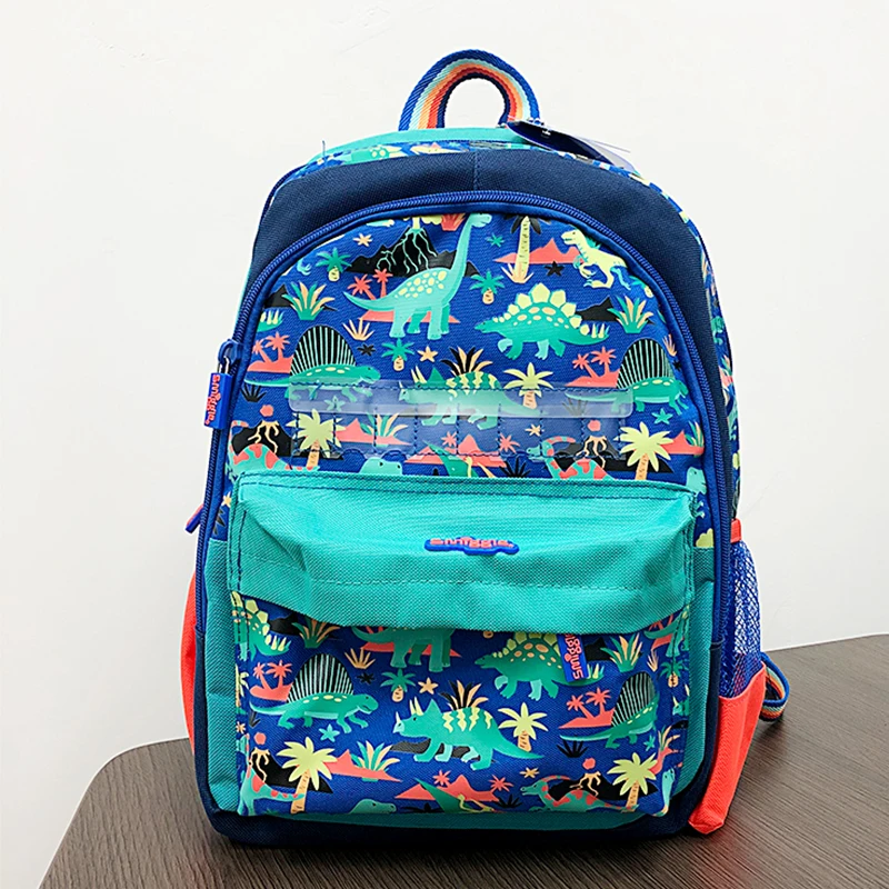 Genuine Australian Smiggle Cartoon Dinosaur Schoolbag Student Backpack Wallet Crossbody Meal Bag Retractable Pencil Case Gift