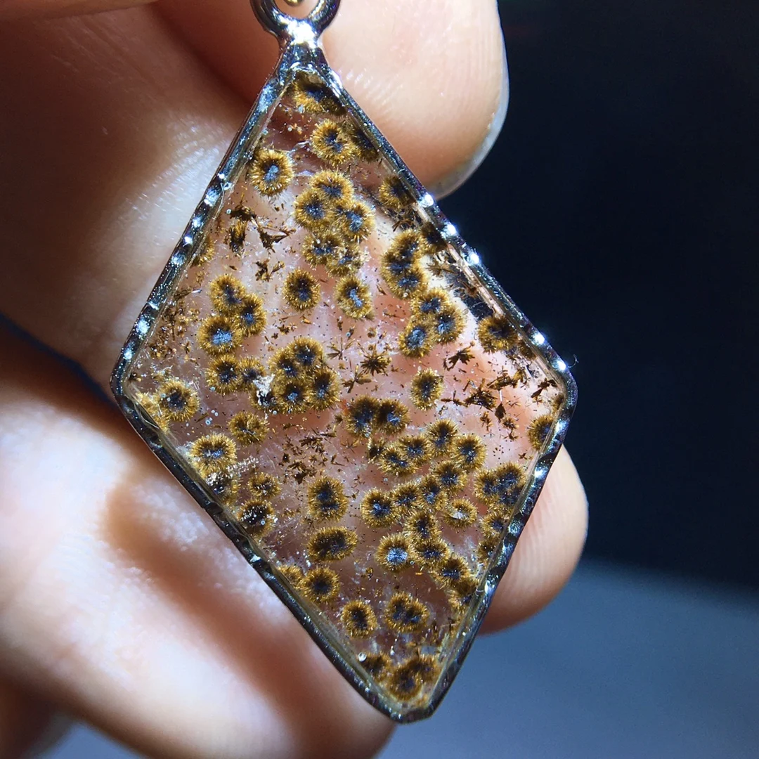 

Подвеска из натурального золота с рутилированным кварцем, капля воды, желтый рутилированный кварц, ювелирные изделия 29/18,3/3 мм, цветок для мужчин и женщин, Бразилия AAAAAAA