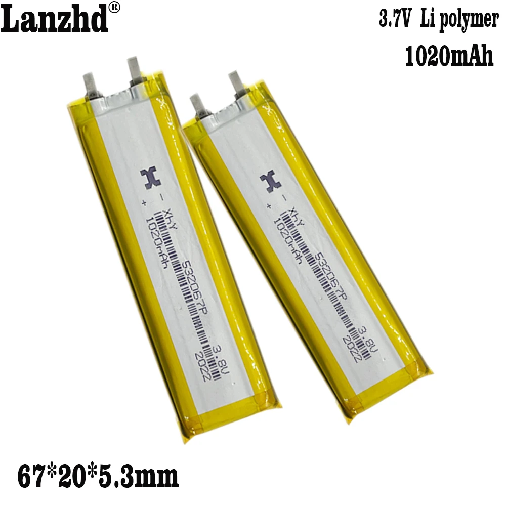 1-12 pz Li batteria ai polimeri di litio 1020 mah Per la lettura del punto penna batteria LED armadio luce LED armadio da cucina armadio luce