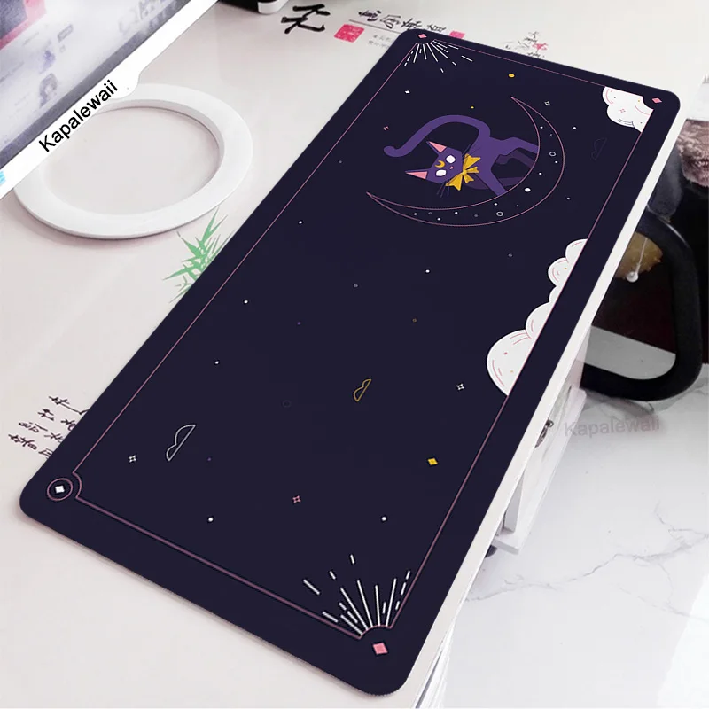 Kawaii ขนาดใหญ่ Mousepad เกมเมาส์ Pad Gamer ใหญ่เมาส์น่ารักแมว PC คอมพิวเตอร์ XXXL Mous พรมพื้นผิวบริษัทคีย์บอร์ดโ...