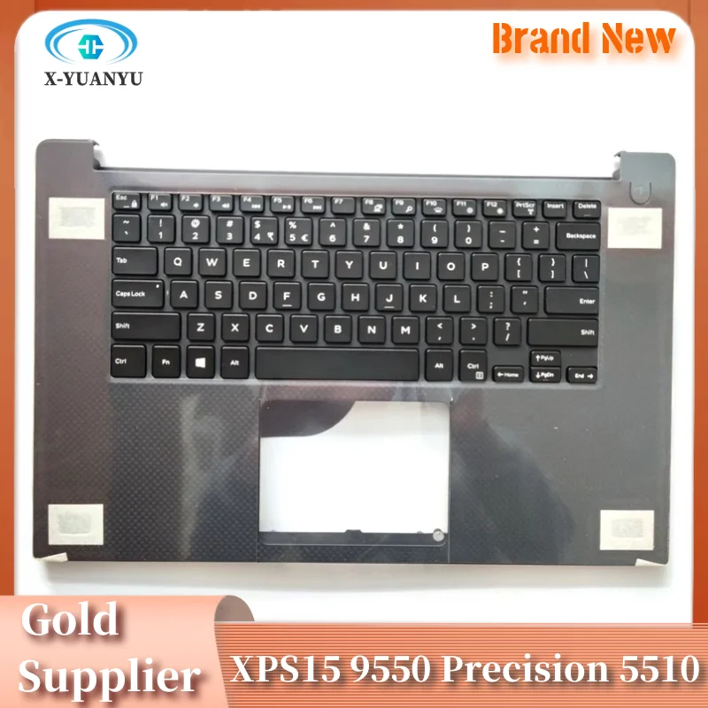 

New For Dell XPS 15 9550 Precision 5510 Upper Case Palmrest Cover Touchpad / Keyboard 0KYN7Y KYN7Y 0JK1FY JK1FY