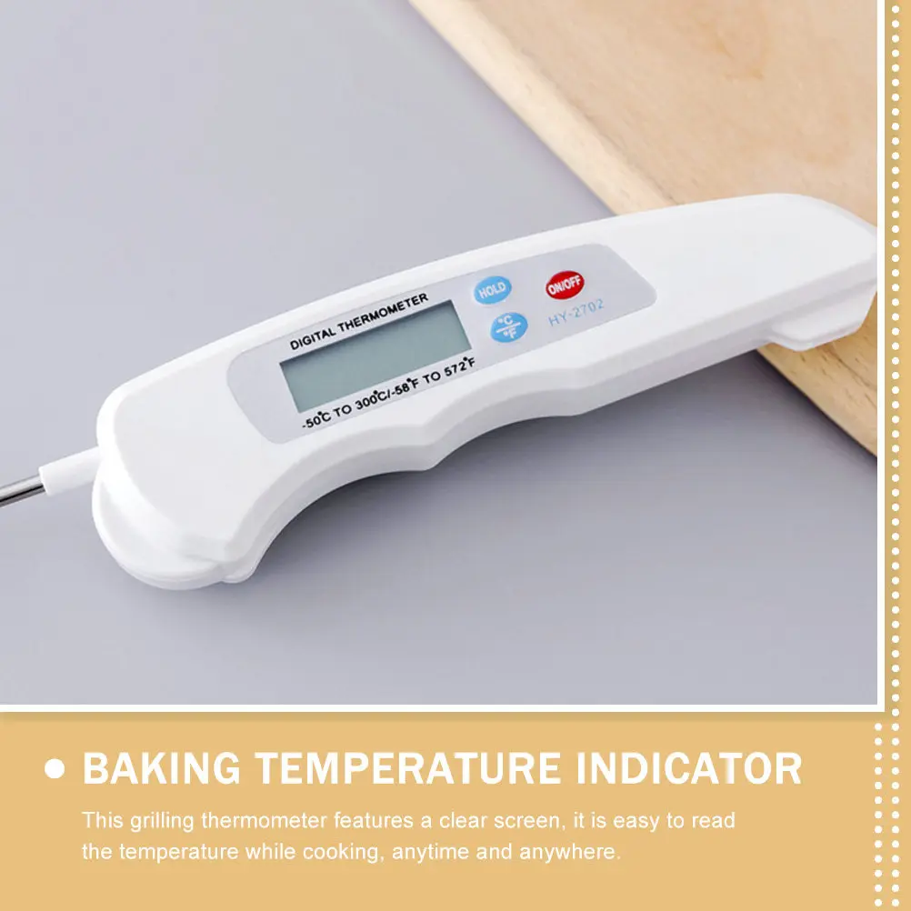 Folding Digital Kitchen Thermometer Bbq Meat Thermometer Food Temperature Measurer for Grilling Baking Cooking Camping Outdoor - view 3
