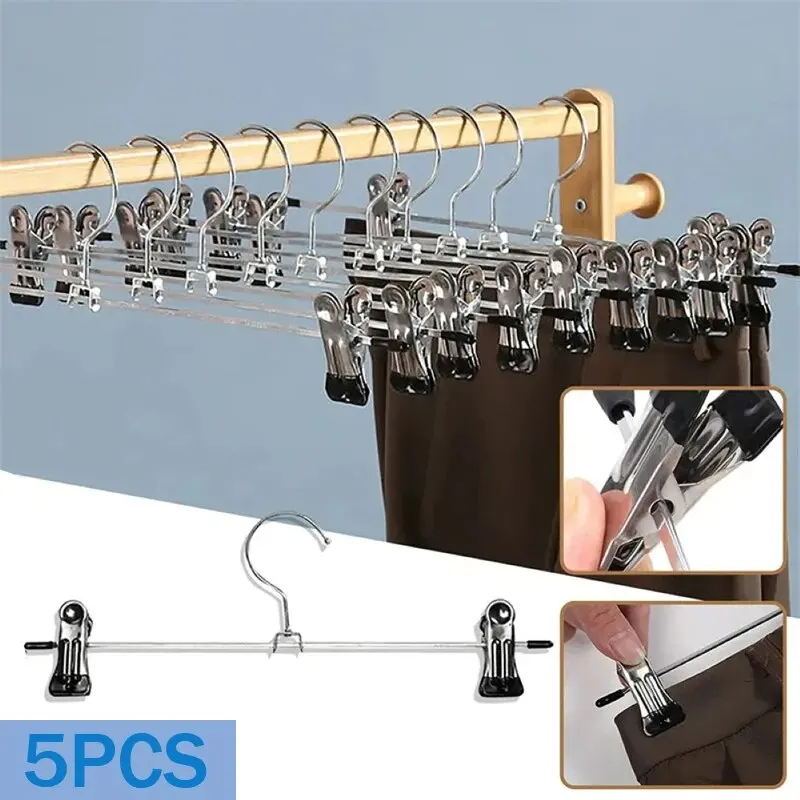 5pcs Anti corrosion pants wardrobe clip Multi purpose anti slip drying rack Non marking household silicone thick skirt clip