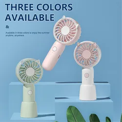 1 piece mini handheld fan, portable USB cooling fan, rechargeable, portable, summer essential, desktop fan