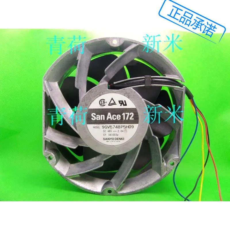 

USED SANYO DENKI SAN ACE 17251 9GV5748P5H09 48V 2A electric welding machine system enclosure cooling fan