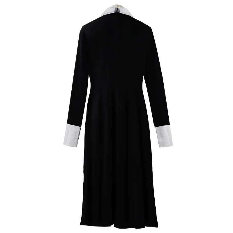 Coswear Wednesday Adams Black Dress Cosplay Clothing Adult Size