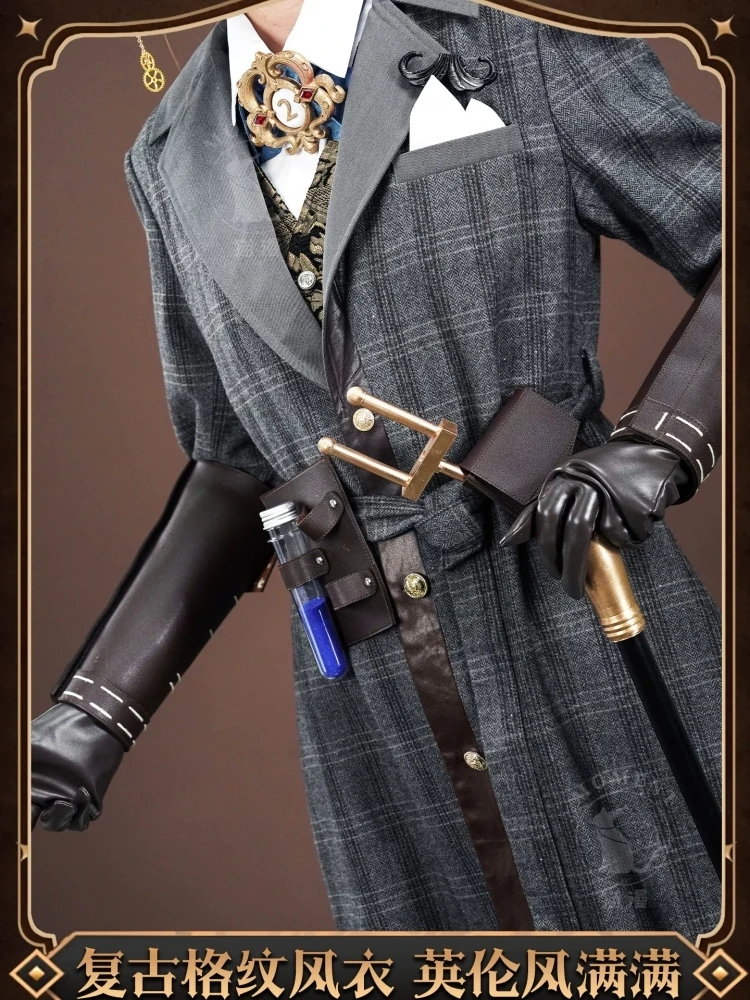 Naib Subedar Cosplay Costume Game Identity V Anime Men Cool Uniform Mercenary Role Play Clothing Halloween Comic-con Party Suit